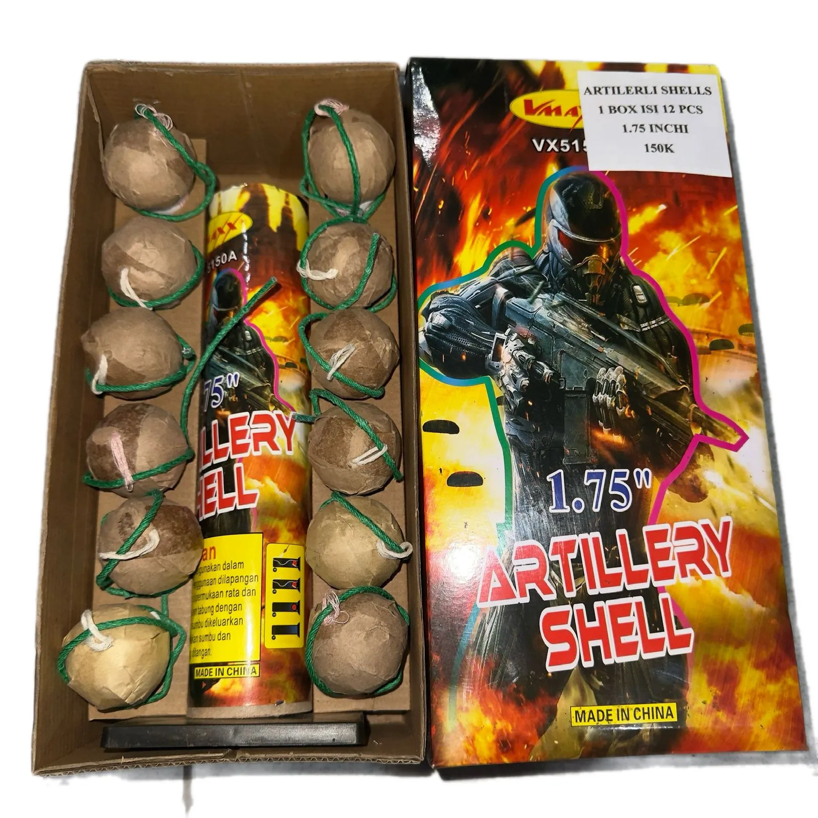 Artileri Shells 1.75 Inchi / 12 Pcs