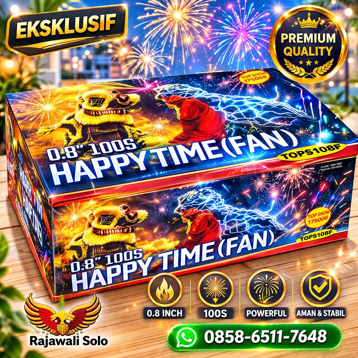 Happy Time Fan 100 Shot 0,8 Inchi