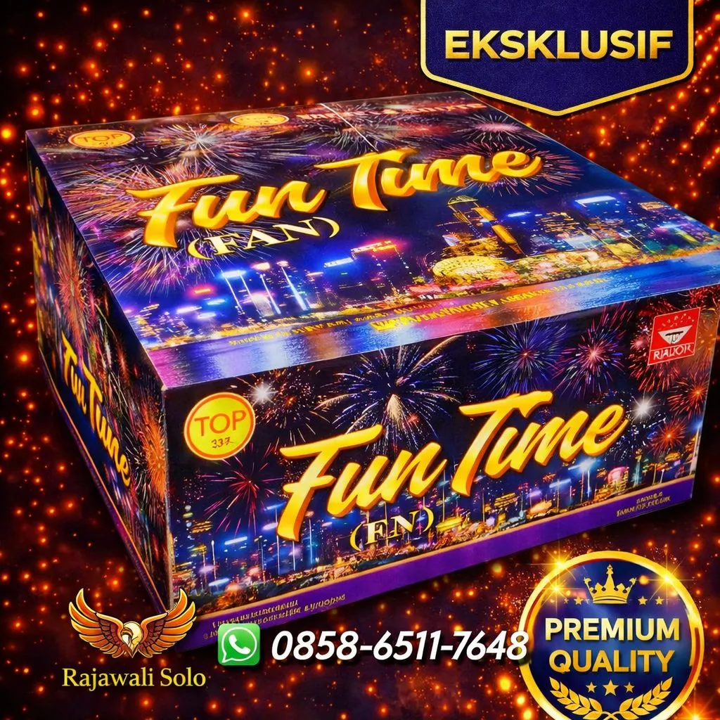 Kembang Api Cake Fun Time Fan 200 Shots 0.8 Inch Fan