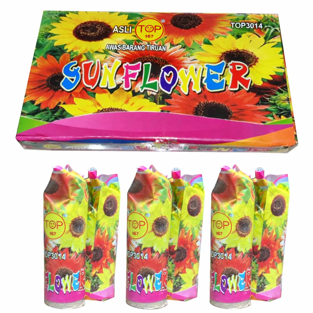 Kembang Api Meledak Bawah Sun Flower 1 Box Isi 20 Pcs