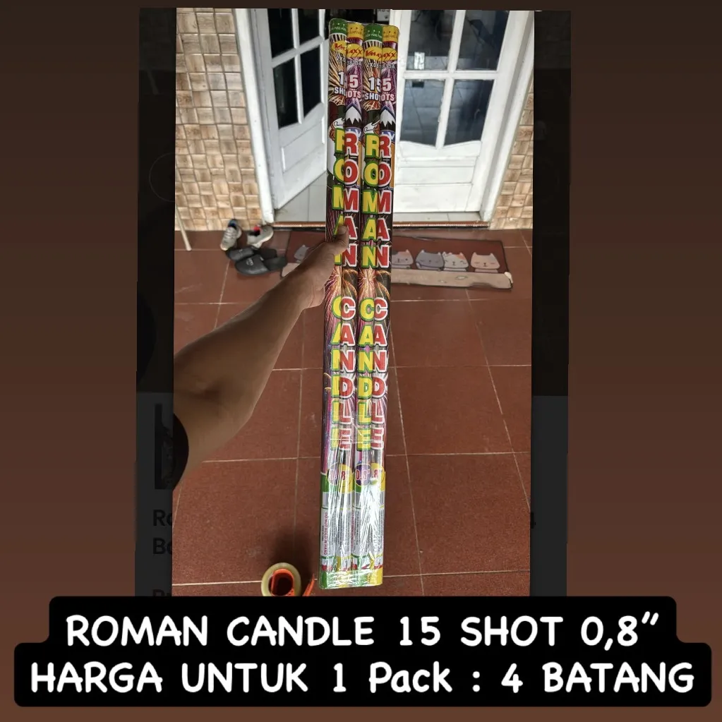 Roman Candle 15 Shot 0,8 (1 Pak 4 Batang)