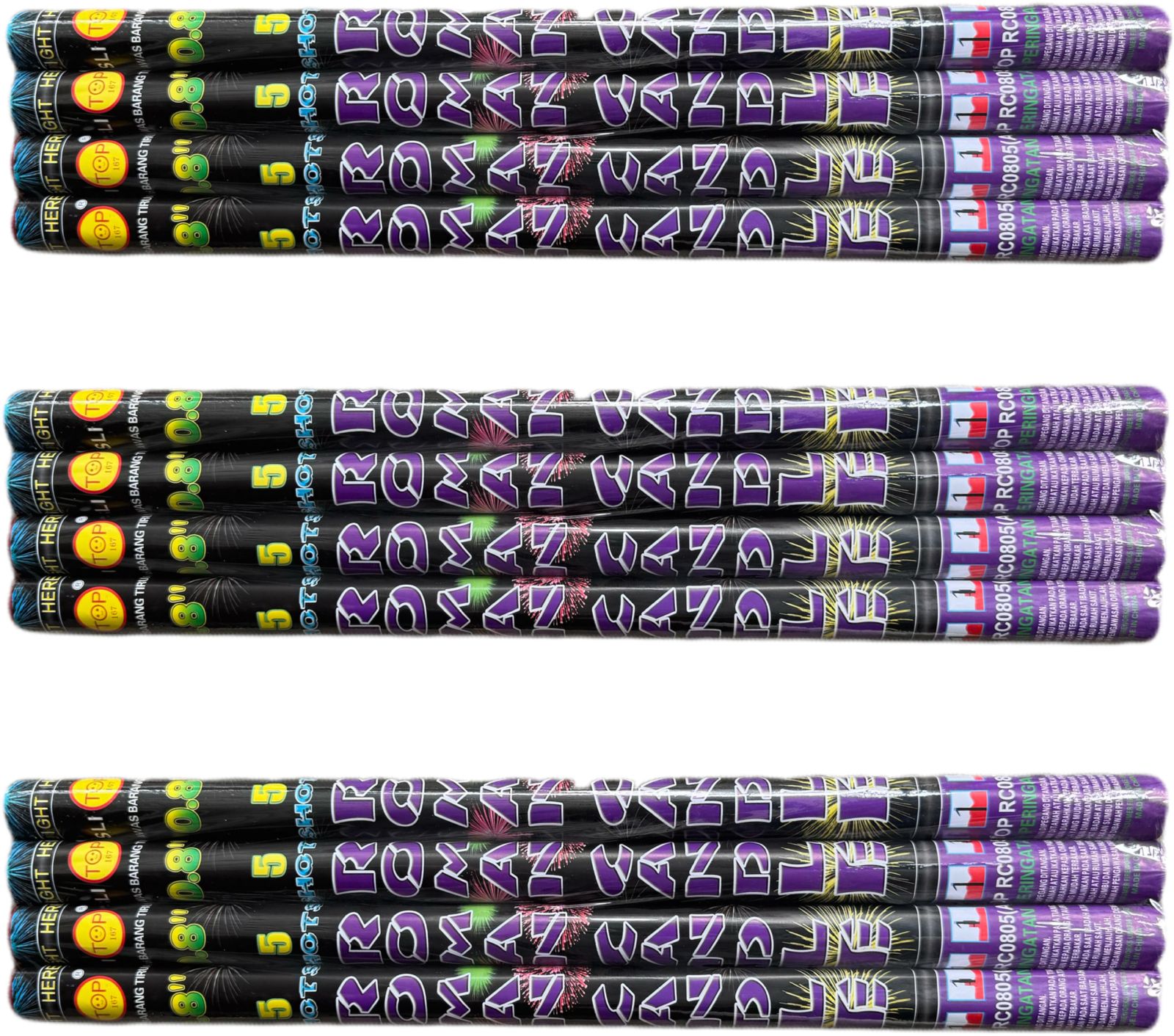 Roman Candle 5 Shot 0,8 / 1 Pack 4 Batang — ROMAN