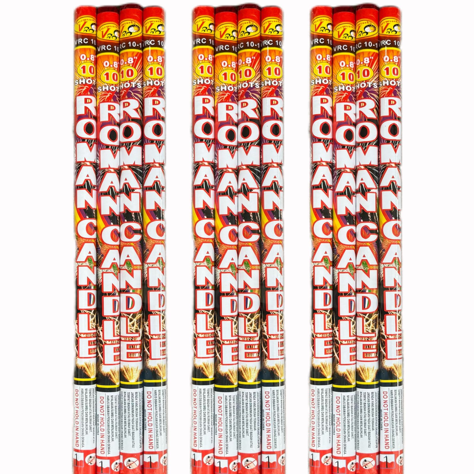 Roman Candle 10 Shot 0,8 Inch - Harga Untuk 1 Pack 4 Batang — [ROMAN
