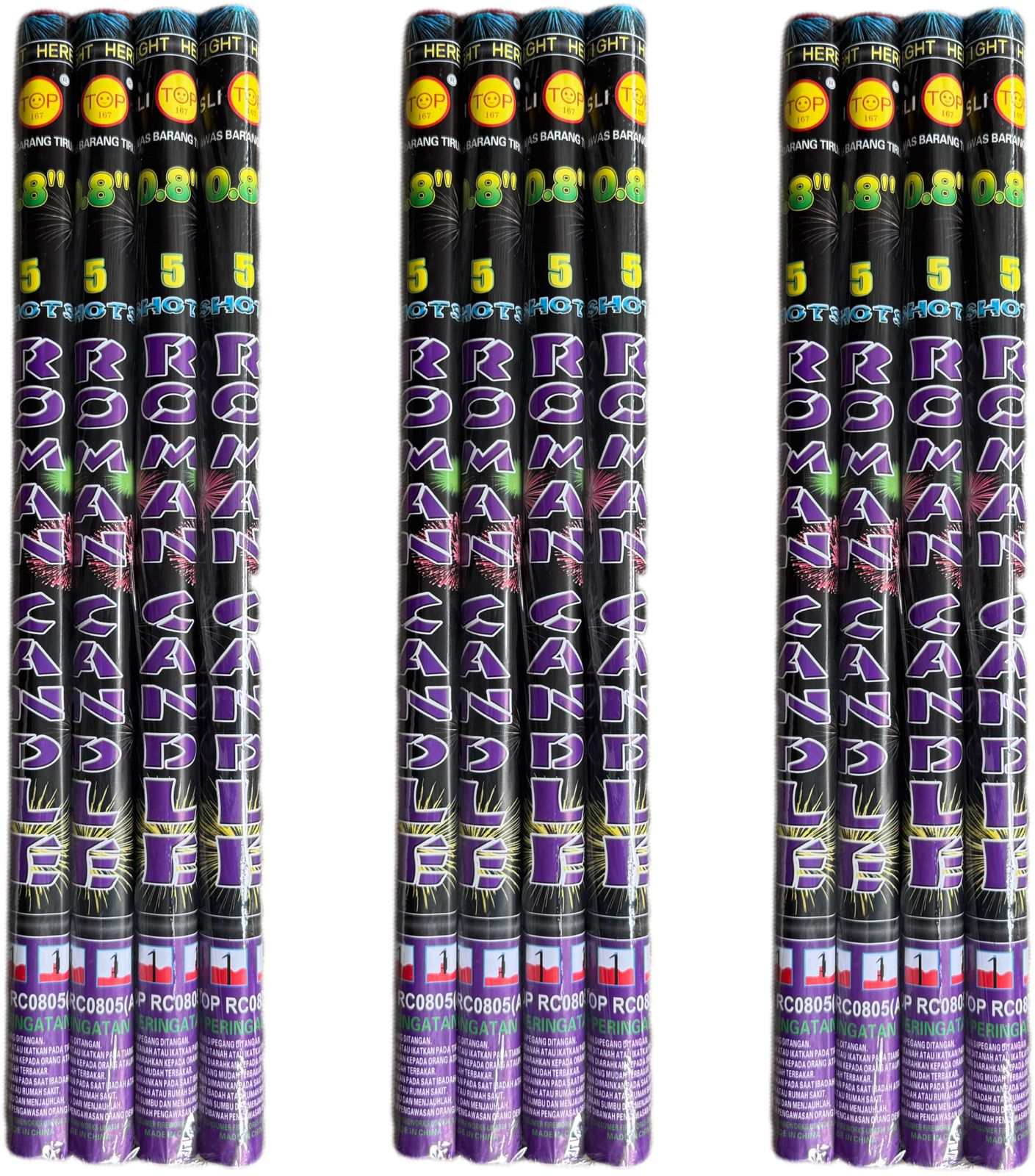 Roman Candle 5 Shot 0,8 / 1 Pack 4 Batang — ROMAN