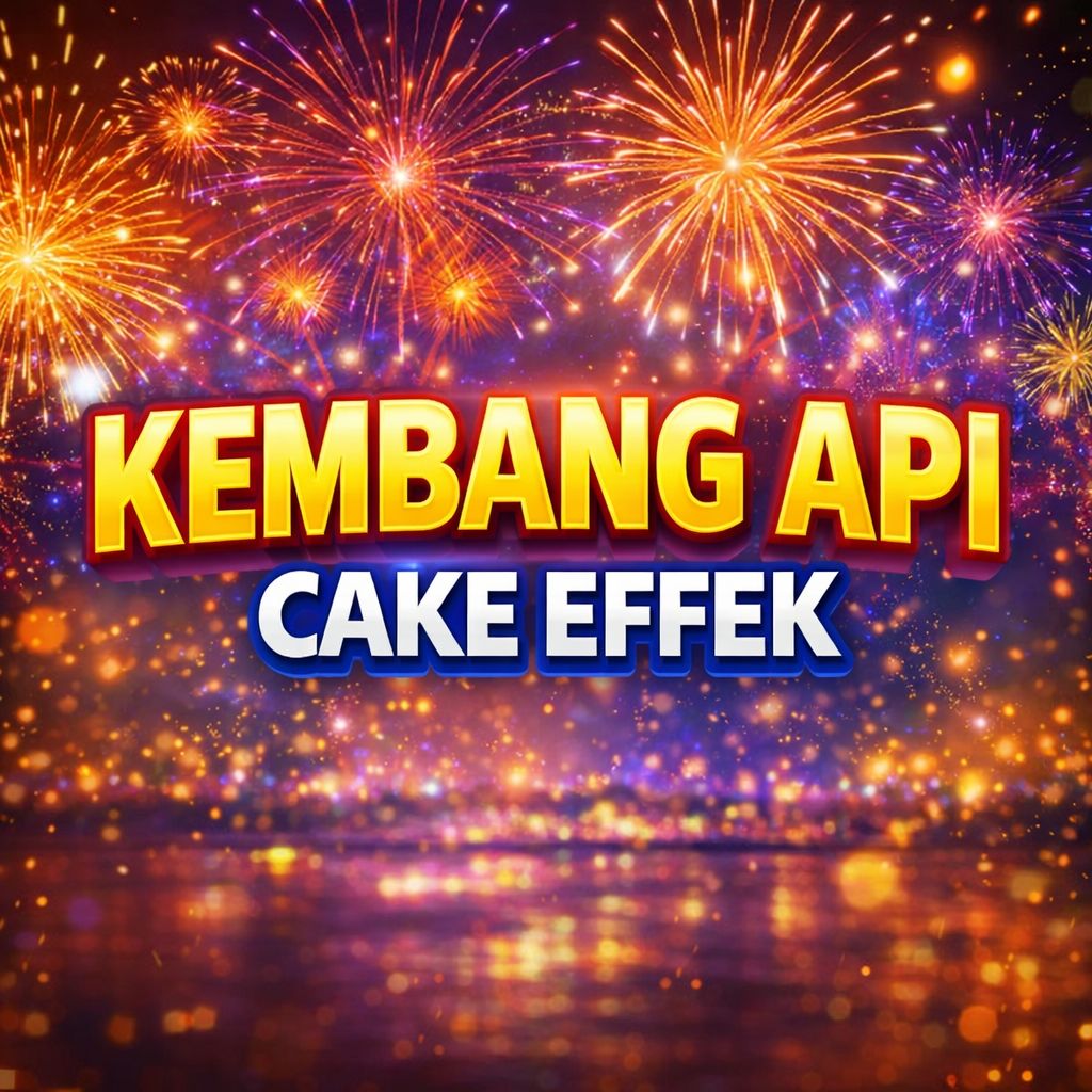 Kembang Api Cake Effek